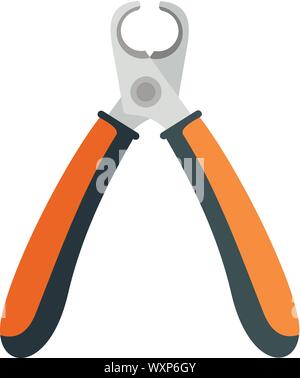 Pet nail tool scissor icon. Flat illustration of pet nail tool scissor vector icon for web design Stock Vector