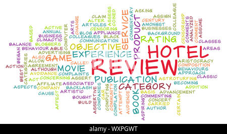 Hotel Review Word Cloud as a Concept Stock Photo