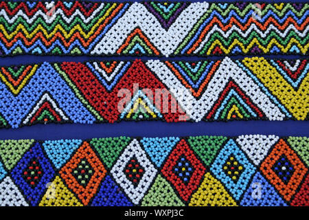 Colourful Zulu Beadwork Stock Photo