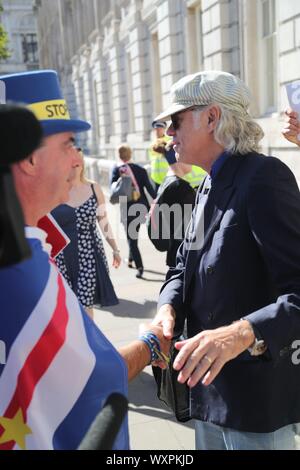 London, UK. 17th Sep, 2019. Bob Geldof leaving the Cabinet Office at Whitehall. Credit: Uwe Deffner/Alamy Live News Stock Photo