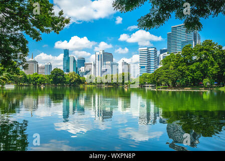 scenery of Lumphini Park at Bangkok, Thailand Stock Photo