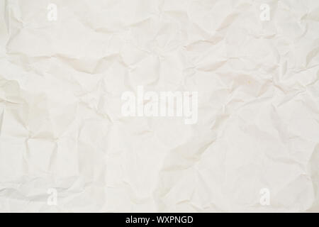Abstract light brown white crumpled paper texture background Stock Photo