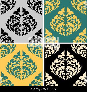 Victorian pattern in beautiful style. Material design. Floral wallpaper. Seamless victorian pattern. Vector design element. Vintage fabric. Textile Stock Vector
