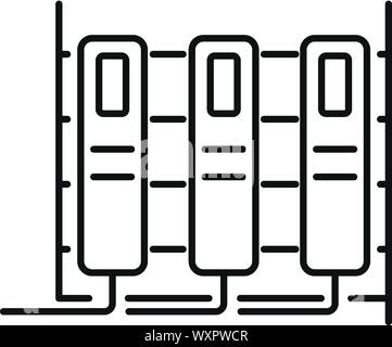 Home mining farm icon. Outline home mining farm vector icon for web design isolated on white background Stock Vector