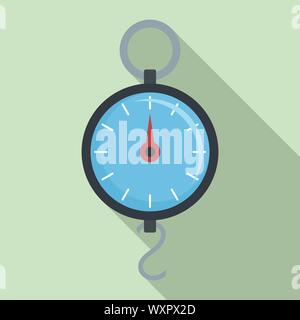 Hand round scales icon. Flat illustration of hand round scales vector icon for web design Stock Vector