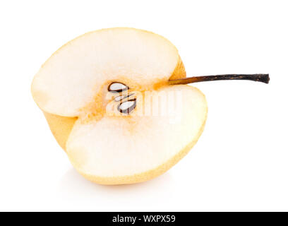 pears isolated on white background. Chinese pear Stock Photo