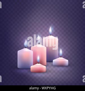 Vector Burning Candles Stock Vector