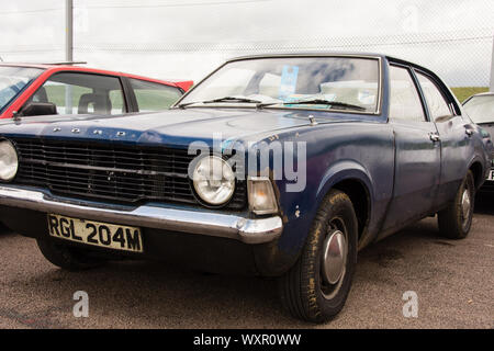 1973 Ford Cortina Mark 3 Tatty Family Car Stock Photo