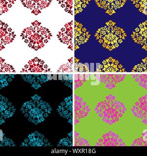 Beautiful damascus pattern, great design for any purposes. Vintage natural pattern. Vector illustration wallpaper seamless Seamless pattern tile Stock Vector
