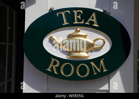 Tea Room Sign By The Entrance Of Dunbar House Restaurant