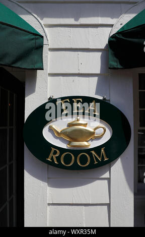 Tea Room Sign By The Entrance Of Dunbar House Restaurant