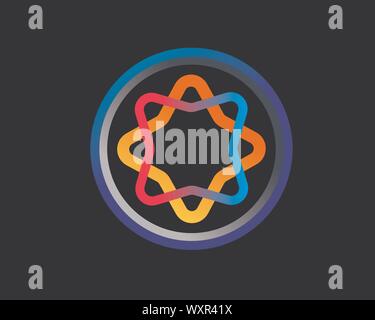 The symbol of unity portrayed by circle shape with blue color associated with the depth and stability in integrity Stock Vector