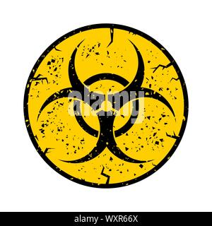 Beware Biohazard Sign Isolated on White Backgrouind. Stock Vector