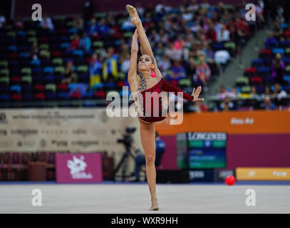 Baku, Azerbaijan. 17th Sep, 2019. !! during the 37th Rhythmic Gymnastics World Championships match between and Day 2 at the National Gymnastics Arena in Baku, Azerbaijan. Ulrik Pedersen/CSM. Credit: Cal Sport Media/Alamy Live News Stock Photo