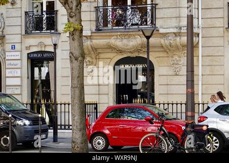 Italian fashion house Giorgio Armani on Avenue Montaigne, Paris, France. Stock Photo