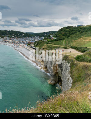 Arch and cliff along the coast, Normandy, France Stock Photo - Alamy