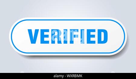 verified sign. verified rounded blue sticker. verified Stock Vector