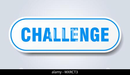 challenge sign. challenge rounded blue sticker. challenge Stock Vector