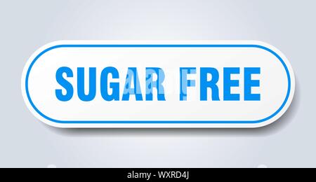 sugar free sign. sugar free rounded blue sticker. sugar free Stock Vector