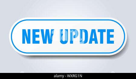 new update sign. new update rounded blue sticker. new update Stock Vector