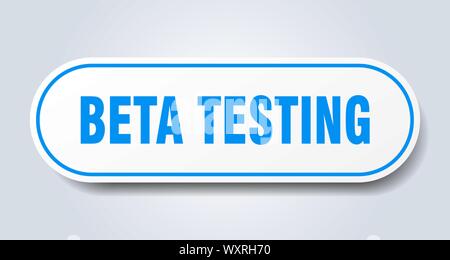 beta testing sign. beta testing rounded blue sticker. beta testing Stock Vector