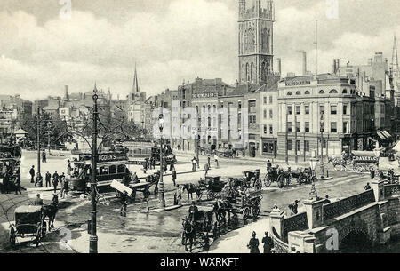 Tramway centre and st stephens Bristol Stock Photo