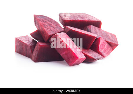 Tasty raw beetroot. Sliced beetroot isolated on white background. Stock Photo