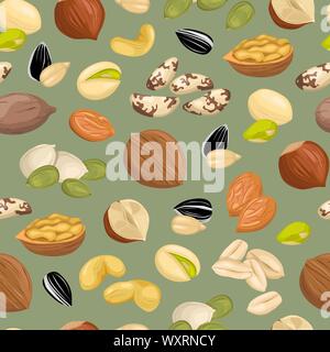 pattern with nuts. Stock Vector