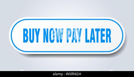 buy now pay later sign. buy now pay later rounded blue sticker. buy now pay later Stock Vector