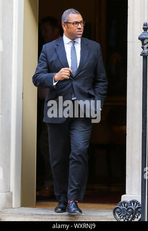 Conservative Party Co-Chair James Cleverly is seen leaving No 10 Downing Street after attending the weekly cabinet meeting. Stock Photo
