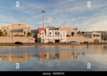 Centro Cultural de Belem (Belem Cultural Center) building including Berardo Collection Museum (Museu Colecao Berardo) in Belem, Lisbon, Portugal. Stock Photo