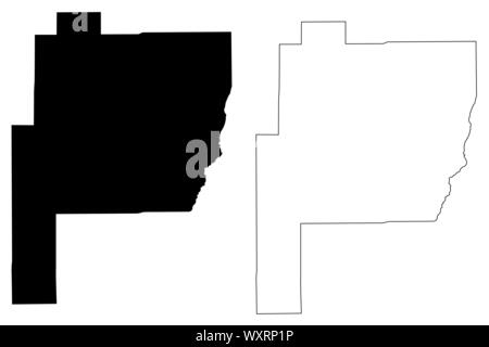 Perry County, Alabama (Counties in Alabama, United States of America,USA, U.S., US) map vector illustration, scribble sketch Perry map Stock Vector