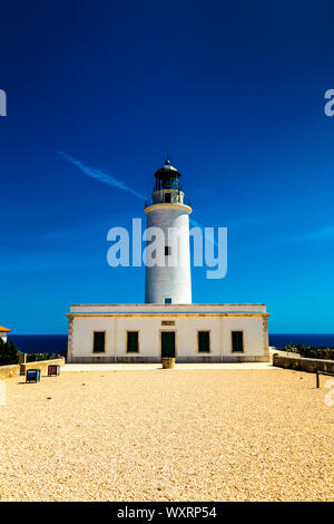 Far de la Mola lighthouse, Formentera, Balearic Islands, Spain Stock Photo