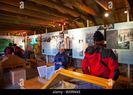 Museo del pueblo de St. Kilda. Village Bay. Isla St. Kilda. Outer Hebrides. Scotland, UK Stock Photo