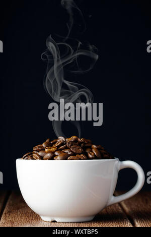 Coffee Day Creative Banner Coffee Cup Made Of Coffee Beans And Text Food Lettering Stock Photo Alamy