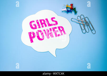 Girls power. Speech bubble Stock Photo