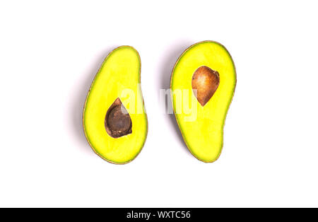 Avocado on a white background,isolated Stock Photo