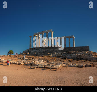 Poseidon's Temple in Cap Sounio, Greece Stock Photo