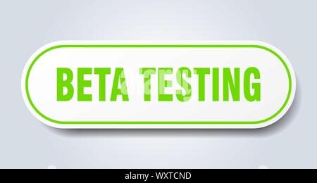 beta testing sign. beta testing rounded green sticker. beta testing Stock Vector