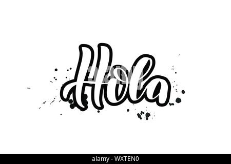 Vector calligraphy illustration isolated on white background Stock Vector