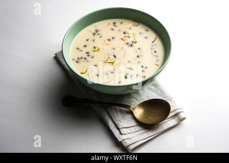 Basundi / Rabri or Rabdi - is a dessert made of condensed  milk and dry fruits Stock Photo