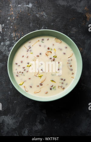 Basundi / Rabri or Rabdi - is a dessert made of condensed  milk and dry fruits Stock Photo