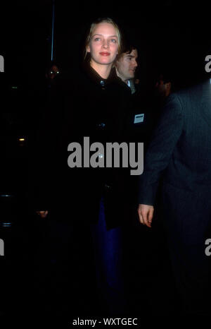 Westwood, California, USA 14th December 1994 Actress Uma Thurman attends the 'Ready To Wear' (Pret-a-Porter) Premiere on December 14, 1994 at the Avco Center Cinemas in Westwood, California, USA. Photo by Barry King/Alamy Stock Photo Stock Photo