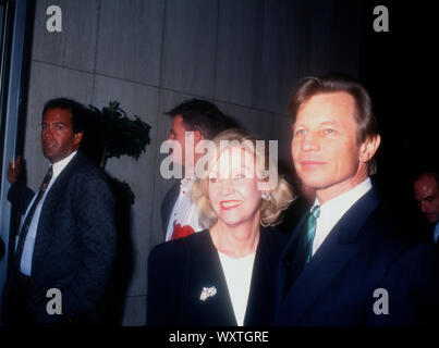 Westwood, California, USA 14th December 1994 Actor Michael York and wife Pat York attend the 'Ready To Wear' (Pret-a-Porter) Premiere on December 14, 1994 at the Avco Center Cinemas in Westwood, California, USA. Photo by Barry King/Alamy Stock Photo Stock Photo