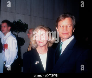 Westwood, California, USA 14th December 1994 Actor Michael York and wife Pat York attend the 'Ready To Wear' (Pret-a-Porter) Premiere on December 14, 1994 at the Avco Center Cinemas in Westwood, California, USA. Photo by Barry King/Alamy Stock Photo Stock Photo