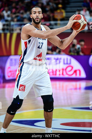Rudy Gobert of France national basketball team dunks against Germany ...