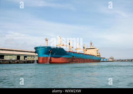 Old Container Ship, Cruise around Port Adelaide, Dolphin watching tour, South Australia Stock Photo