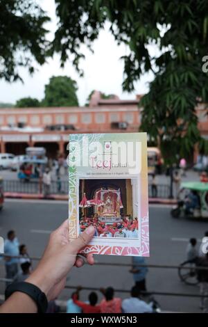 Teej Festival at Jaipur to Celebrate the arrival of the monsoon season Stock Photo