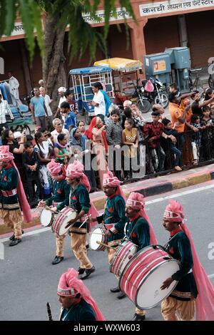 Teej Festival at Jaipur to Celebrate the arrival of the monsoon season Stock Photo