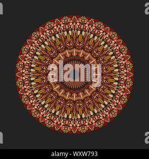 Abstract round colorful flower ornament mandala - ornamental ornate vector design Stock Vector